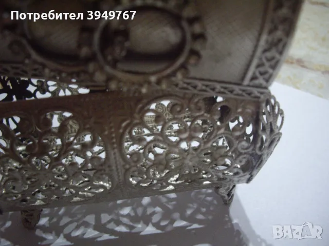 Стара сребърна много интересна кутиика за бижута., снимка 3 - Антикварни и старинни предмети - 48262566