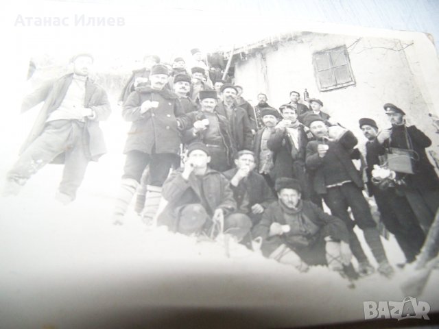Стара фотография картичка "Зимна разпивка" преди 1944г., снимка 4 - Други ценни предмети - 30001440