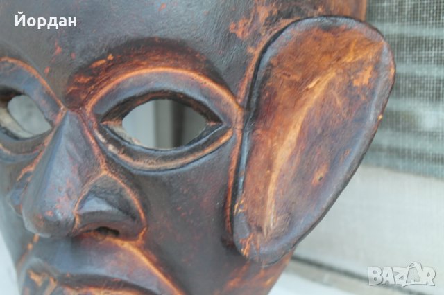 Стара дървена ритуална маска , снимка 6 - Антикварни и старинни предмети - 33894671