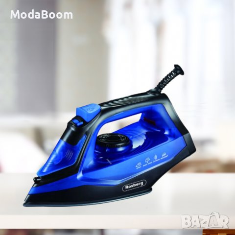 Ютия Rosberg R51050G, 2200W, 160мл., Керамична плоча, Синьо с черно, 2 ГОДИНИ ГАРАНЦИЯ, снимка 3 - Ютии - 44172677