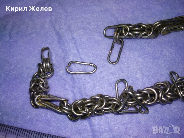 СТАРА СРЕБЪРНА ГРИВНА СРЕБРО 925 РЯДКА РЪЧНА КРАЛСКА ПЛЕТКА За РЕМОНТ / РЕСТАВРАЦИЯ / ЧАСТИ 40528, снимка 10 - Гривни - 42615332