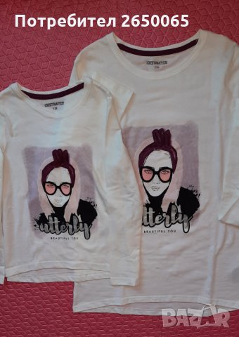 Ново! Блузки за мама и дете! 100%памук, снимка 4 - Детски Блузи и туники - 30176736