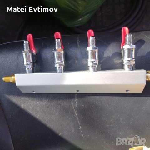 Четворен газов разпределител KegLand за СО2 с резба