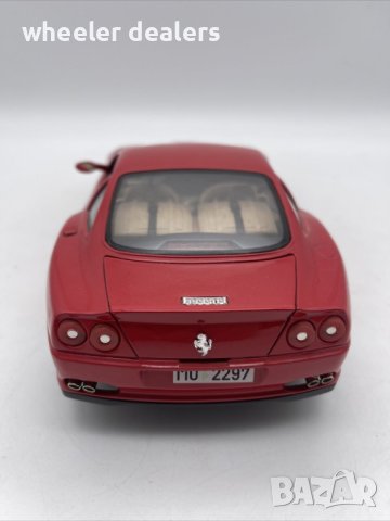 Метална количка Bburago Ferrari 550 maranello в мащаб 1/18, снимка 3 - Колекции - 40592323