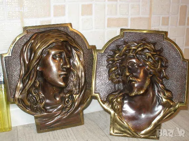 Бронзови Икони Дева Мария Исус, снимка 8 - Антикварни и старинни предмети - 49251598