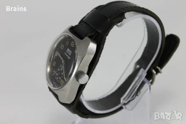 1940's BWC COURAGE Швейцарски Стоманен Военен Часовник, снимка 5 - Антикварни и старинни предмети - 48516142