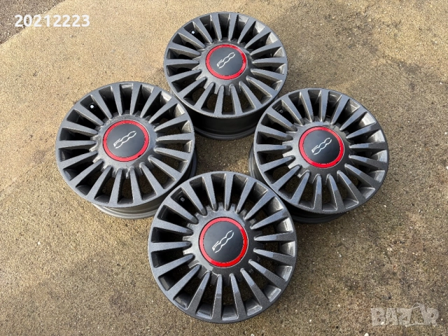 4 броя алуминиеви джанти за Fiat 500 15, снимка 6 - Гуми и джанти - 52773654