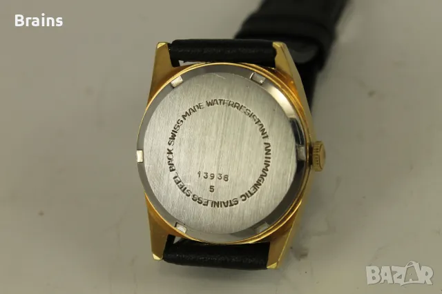 1960's AETOS Geneve Позлатен Швейцарски Ръчен Часовник, снимка 6 - Антикварни и старинни предмети - 49587123