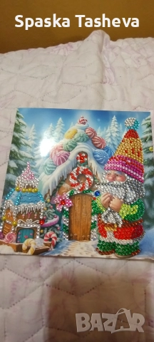 Диамантени коледни картички , снимка 14 - Декорация за дома - 52306935