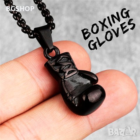 Колие боксови ръкавици - Rocky Balboa - Black, снимка 2 - Колиета, медальони, синджири - 40509501