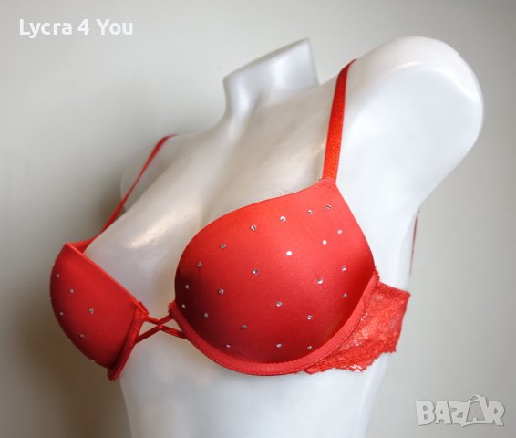 H&М 75A червен сутиен с големи подплънки, снимка 3 - Бельо - 36676314