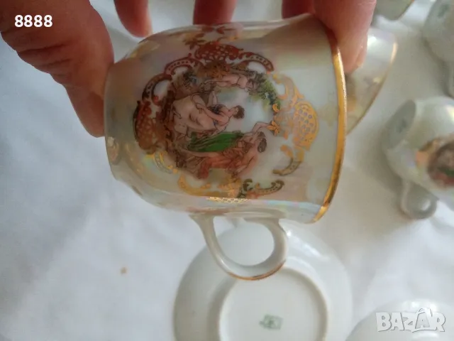 Седефени порцеланови чаши за кафе, снимка 10 - Антикварни и старинни предмети - 47624454