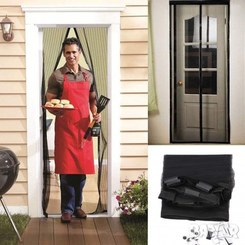 Магнитна мрежа против насекоми за врата, снимка 3 - Други стоки за дома - 39972273