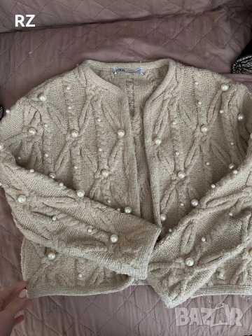 Жилетка с перли Зара С