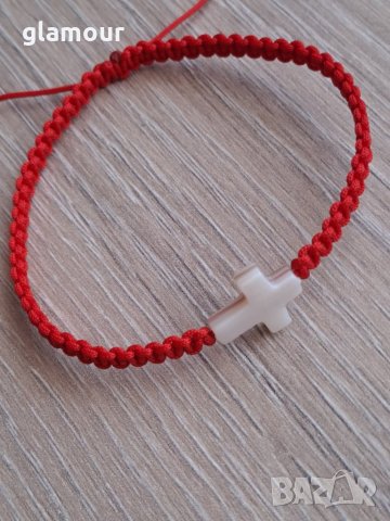 Гривна със седефено кръстче, снимка 3 - Гривни - 42162261