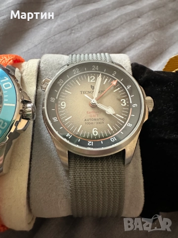 Автоматичен Часовник - Tecnotempo - GMT (две времеви зони) - Отличен, снимка 5 - Мъжки - 52366901