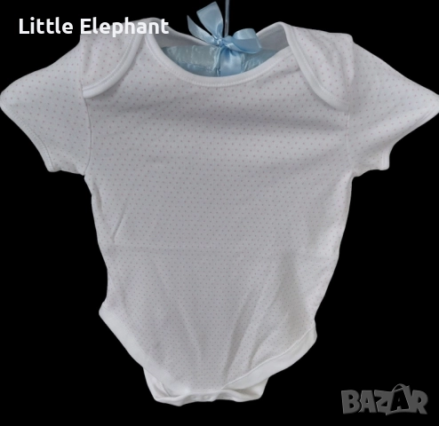 Боди с къс ръкав за 12-18 месеца,малки розови точки,колекция"Points",Англия/ново