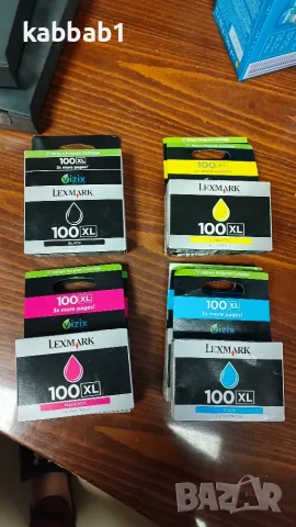 Lexmark 100XL ink cartridges - цветни тонер касети, мастилници - с мастило тип Vizix