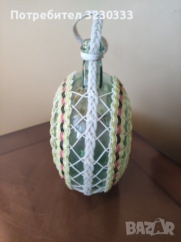 Стъклена бъклица , снимка 3 - Антикварни и старинни предмети - 42493454