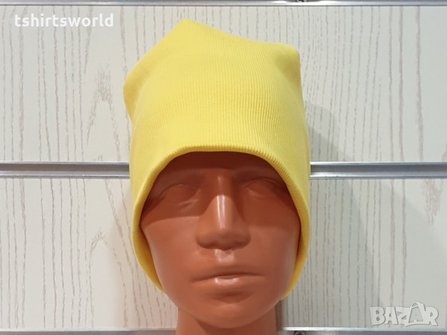 Нова зимна шапка неоново жълт цвят, снимка 6 - Шапки - 32035390