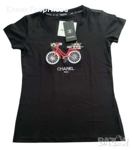 Дамска тениска CHANEL размер S, снимка 5 - Тениски - 50969549