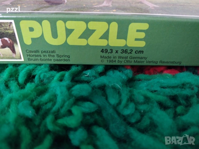 Пъзел "Horses in Spring” Ravensburger 1984г. 500 части, снимка 6 - Пъзели - 53966094