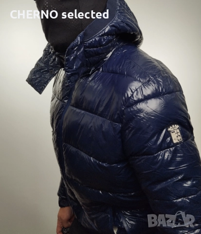 Яке Marina Militare Hooded Shiny Down Jacket – Размер L – Синьо – Отлично състояние