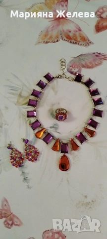 Дамско бижу комплект , снимка 2 - Колиета, медальони, синджири - 54305427