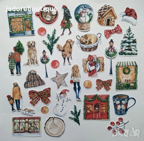 Стикери за скрапбук Зимни/ Коледни теми различни видове, снимка 12 - Други - 47651800
