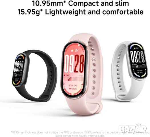 Смарт часовник Xiaomi Smart Band 10 AMOLED Бял смарт гривна [ЧИСТО НОВ], снимка 9 - Смарт часовници - 54315489