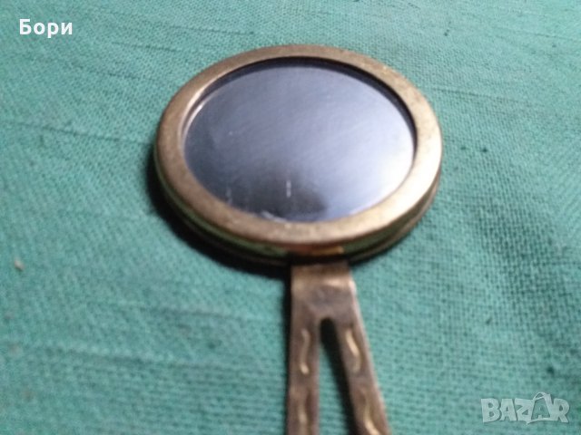 Старо огледало в месингова рамка, снимка 2 - Други ценни предмети - 34274145