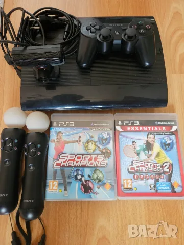 Playstation 3 Super Slim 500GB с камера и 2 Move контролера