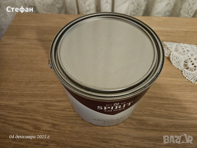 Интериорна боя Spirit Acrylic Latex Impeccable White 2,5л бяла, снимка 3 - Бои, лакове, мазилки - 52647190
