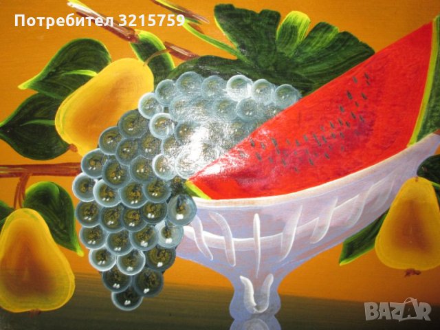 30-те Стара Картина ,масло,картон, натюрморт,54х39см., снимка 3 - Картини - 35426619