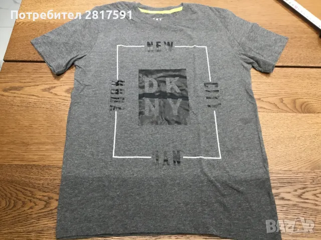 Оригинална детска тениска DKNY, тъмно сива, размер М(10-12), снимка 1