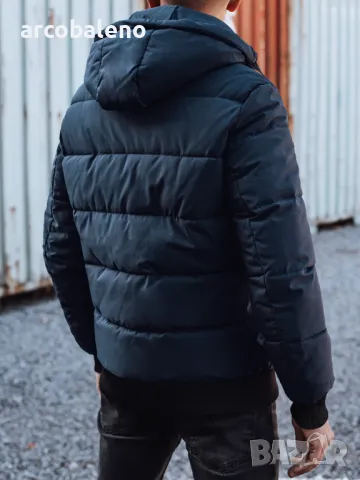 Мъжко зимно ватирано яке с качулка, 4цвята , снимка 5 - Якета - 47410775