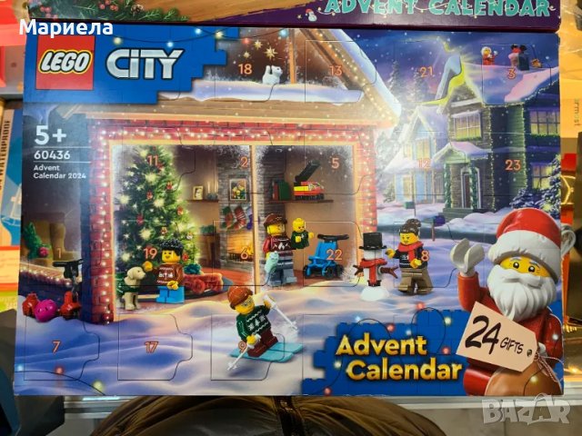 LEGO City 2024 Advent Calendar / 24 изненади за деца, забавни миниатюрни коледни фигури, снимка 7 - Конструктори - 49369919