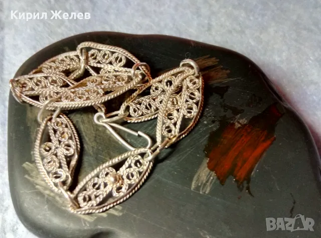 СТАРИННА ФИЛИГРАННА СРЕБЪРНА ГРИВНА СРЕБРО ВИСОКА ПРОБА РЪЧНА МАЙСТОРСКА ФИНА ИЗРАБОТКА 49299, снимка 5 - Антикварни и старинни предмети - 48467990
