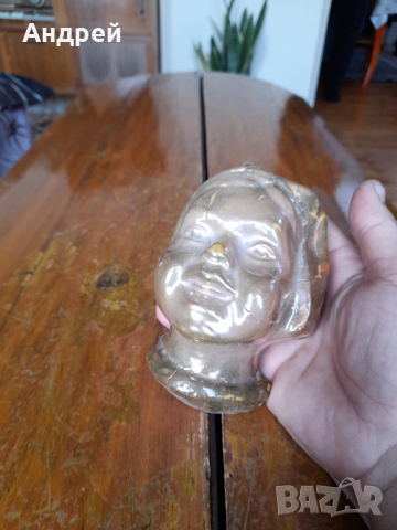 Стара керамична глава,декорация, снимка 2 - Други ценни предмети - 44621393