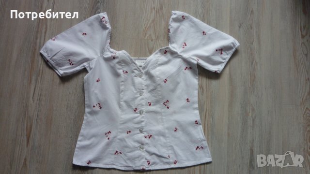 М/Л Нова дамска блуза с къс ръкав, снимка 1 - Туники - 40868305
