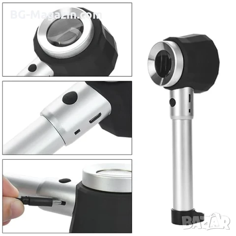 Увеличителна ръчна лупа микроскоп с LED осветление голямо 20X увеличение за бижута фалшиви пари, снимка 3 - Други инструменти - 51178776