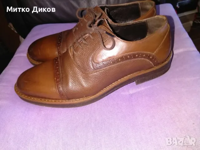 Hotic нови маркови турски обувки естествена кожа реален размер №43 стелка 275мм, снимка 2 - Официални обувки - 48825774