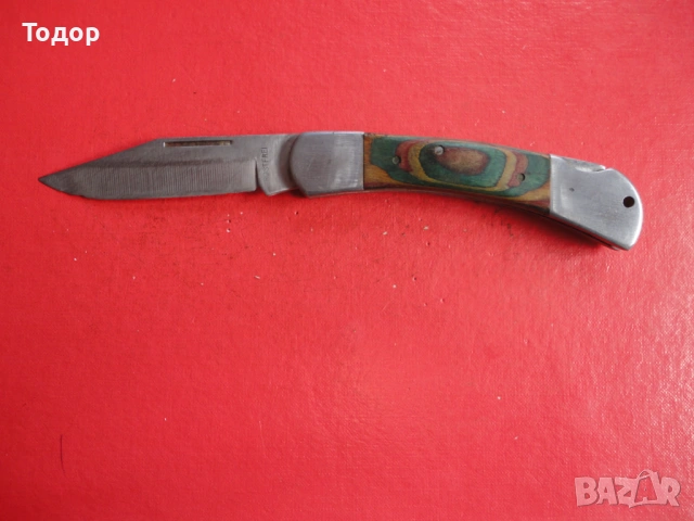 Немски полуавтоматичен джобен нож 3, снимка 2 - Ножове - 54086360