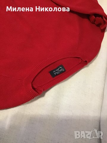 Червен пуловер 140, снимка 3 - Детски пуловери и жилетки - 42758504