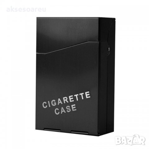 Нова стандартна кутия за цигари метална цигарена табакера 80 мм с копче и пружина модна стилна за по, снимка 11 - Табакери - 39362279
