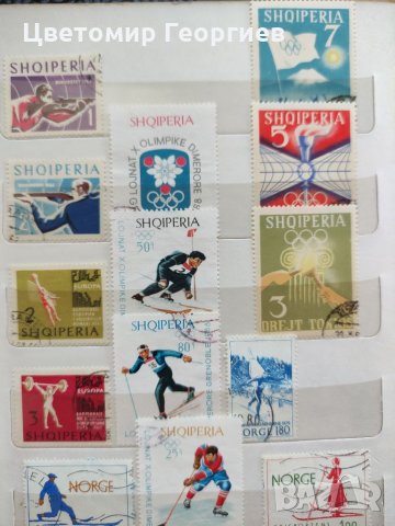 Класьор с марки спорт 250бр., снимка 4 - Филателия - 33881421