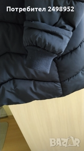 Дамско тъмносиньо зимно яке с топла подплата, Размер 2XL, снимка 3 - Якета - 52342289