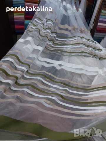 Тънки пердета хоризонтални райета, снимка 12 - Пердета и завеси - 33502284