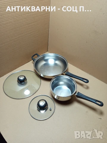 Комплект Стари Тиган и Касерола с Капаци., снимка 3 - Антикварни и старинни предмети - 50813559