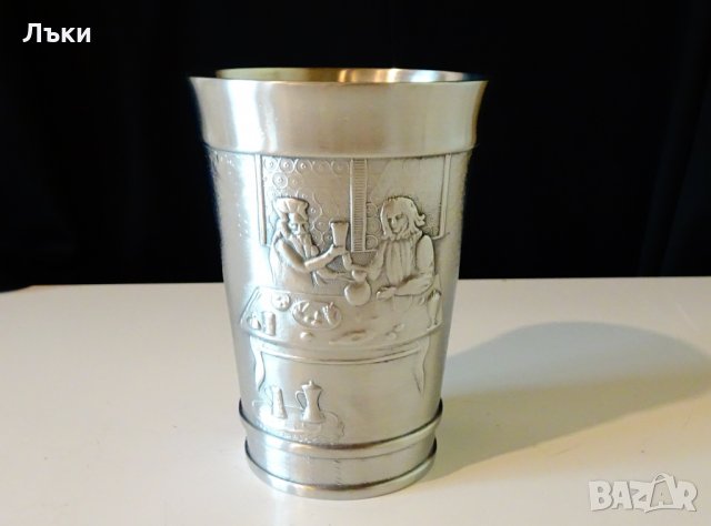 Калаена чаша,халба от калай 11.5 см.,300 мл. , снимка 8 - Антикварни и старинни предмети - 29089272